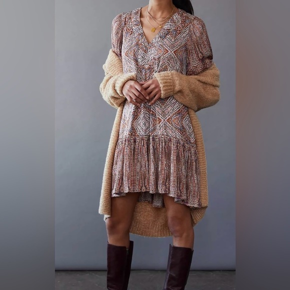 Anthropologie Sabia Flounced Tunic Dress - Size L - NWT - Picture 3 of 11